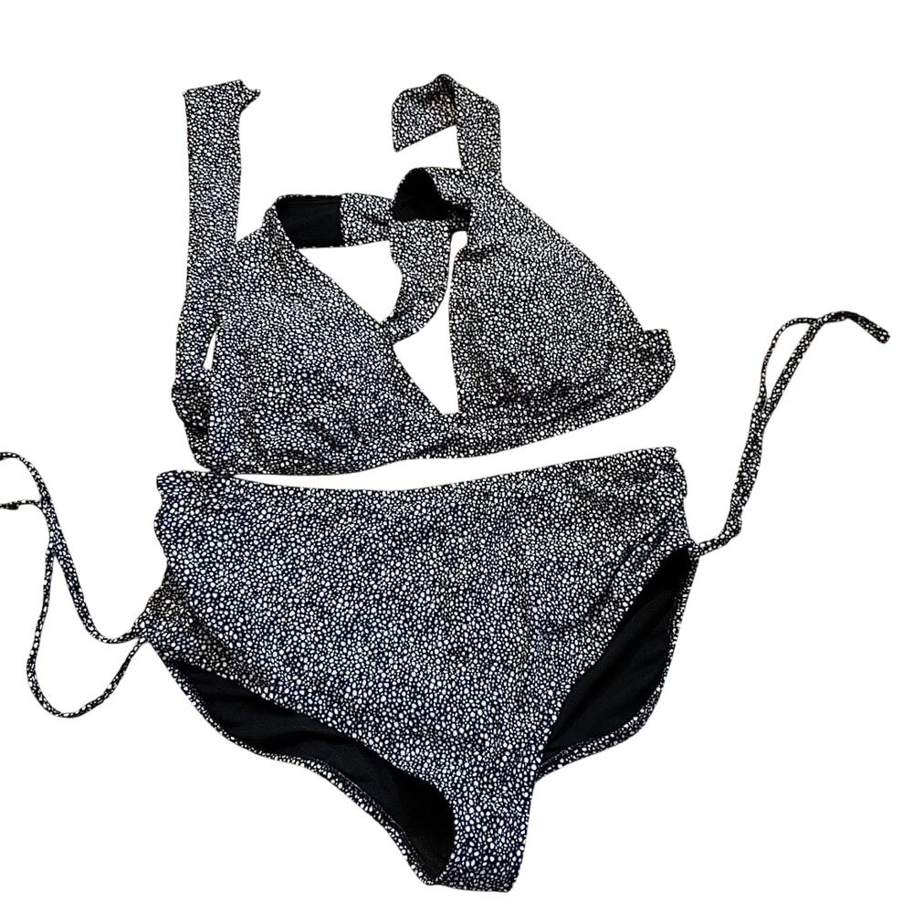 Shade & Shore XL Top and 2XL Bottom 2 Piece Swim Suit Women’s Twist Top Black